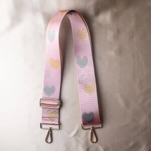 Pink Hearts Detachable Adjustable Crossbody Purse Bag Strap